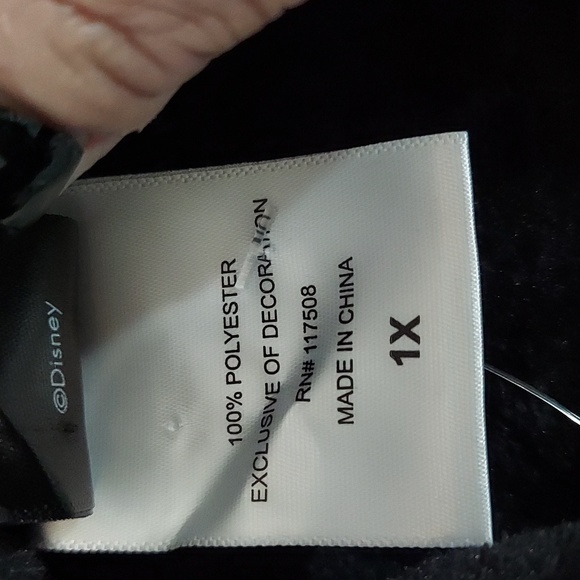 NWOT Disney Mickey Mouse Fleece Hoodie with Side Mockery Mouse Insignia 1X #403 - Picture 6 of 8